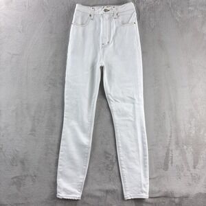 Carolina Herrera x Frame Jeans Womens Size 25x26 White High Rise‎ Skinny Denim